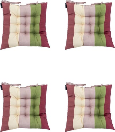Madison - Zitkussen - Universeel - 4 stuks - 46 x 46 cm - Vivero Bordeaux - Tuin - Toscane