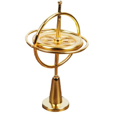Metalen Anti-Zwaartekracht Draaitol Balancerend Speelgoed Bureau Gyroscoop Natuurkunde Speelgoed Educatief Training Cadeau 12cm beige