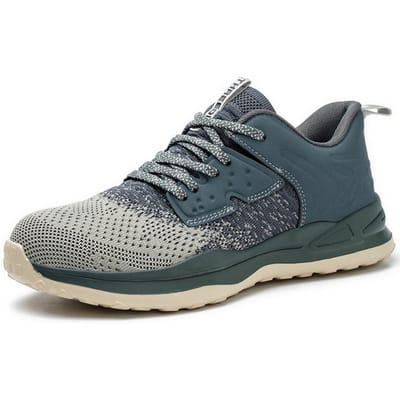 Ademende werkschoenen voor dames en heren, veiligheidsschoenen, lichtgewicht, anti-smash roze werkschoenen voor dames, beschermende stalen neus, dames 47 gray