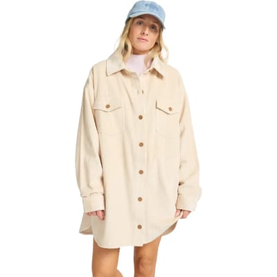 Billabong Winter Ocean Korte Jurk Met Lange Mouwen Beige L Vrouw