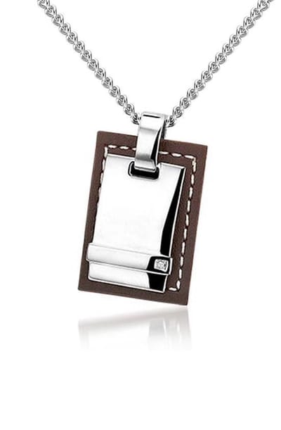 Montebello Ketting Artemisia - 316L Staal - Leer - 25x35mm - 50cm