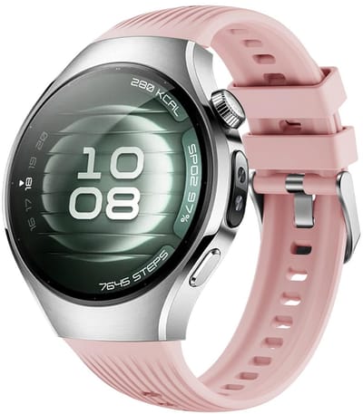 By Qubix - Siliconen bandje 'True Fit' - Roze - geschikt voor Huawei Watch 5 - 46mm