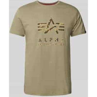 T-shirt met labelprint