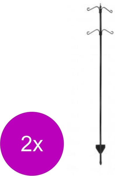 Wildbird Voederpaalsysteem - Voederhuis - 2 x 46x235 cm Zwart