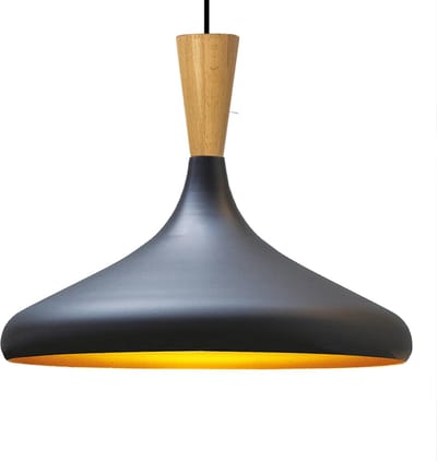 Bamyum Champion Træ Hanger, 35 cm Hanglamp Metaal E27 , Scandinavische Zwart Hanglamp