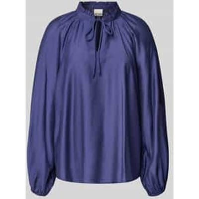 Regular fit blouse met druppelvormige hals, model 'KARLANI'