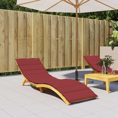 vidaXL - Ligbedkussen - 200x70x3 - cm - oxford - stof - wijnrood