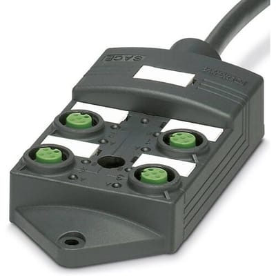 Phoenix Contact SACB-4/ 4-L-10,0PUR SCO P 1452589 Passieve sensor/actorbox M12-verdeler met kunststof schroefdraad 1 stuk(s) Piece