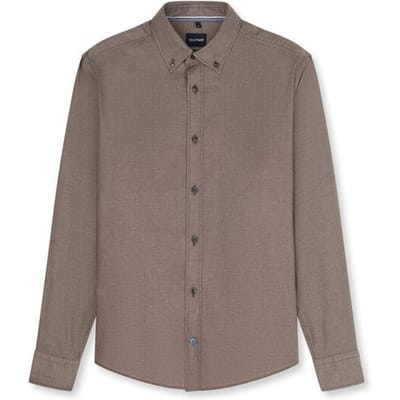 OLYMP Casual Overhemd, Regular Fit, Button-down, Bruin