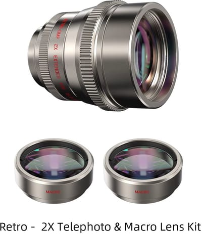 Universele 17mm Telelens met 2x Zoom – Telefoon Zoomlens en Teleconverter voor Smartphone | Geschikt voor iPhone en Samsung | Mobiele Camera Lens voor Smartphone Fotografie