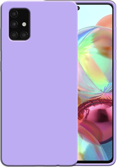 Smartphonica Siliconen hoesje voor Samsung Galaxy A71 4G case met zachte binnenkant - Paars geschikt voor Samsung Galaxy A71 4G