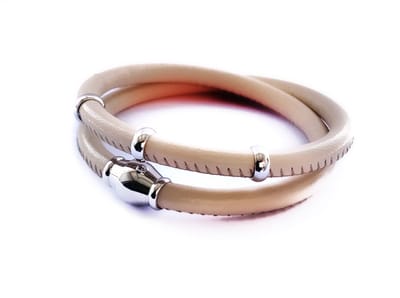 NIEUW! Jolla - dames wikkel armband - zilver - leer - magneetsluiting - bedels - Basic Silver - Vanille