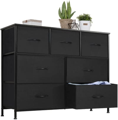 UrbanSelect Dressoir - Ladekast - 7 Ruime Lades - Stevig Metalen Frame - Verstelbare Poten - Max 30kg Belastbaar - Waterbestendig