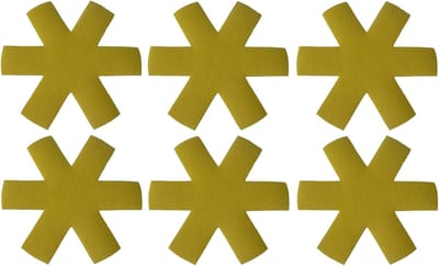 6 Stuks Panbeschermers – 23.5 cm – Geel – Anti-Kras Pannen en Kommen – Kookgerei Beschermen