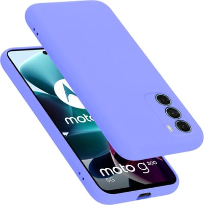 Cadorabo Hoesje geschikt voor Motorola MOTO G200 5G in LIQUID LICHT PAARS - Beschermhoes gemaakt van flexibel TPU silicone Case Cover