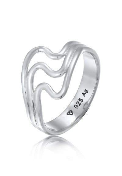 Elli - Ring - zonder Stenen Dames Golven 925 Sterling Zilver Zomer / strand - Dames