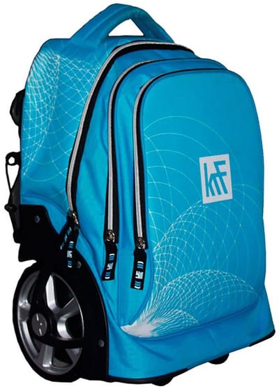 Krf School Reistas Met Wielen Blauw