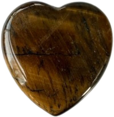 Tijgeroog edelstenen hart - 4 x 4 cm - beschermend - edelsteen