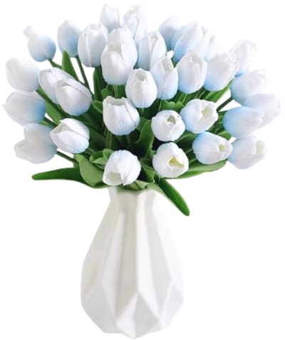 Dailygoods - Kunsttulpen - Decoratie voor Bruiloften - Hemelsblauw - Kunstbloemen - Geschikt voor Thuis en Kantoor