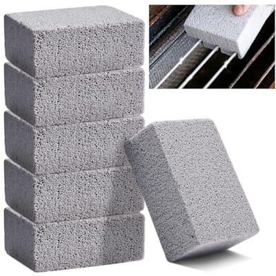 Puimsteen Reinigingsstenen - Natuurlijke Schurende Textuur - Voor Grill en Kookgerei - 6 Stuks