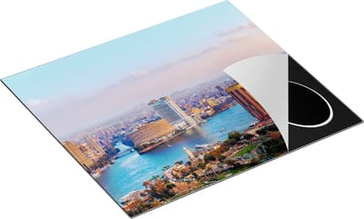 Chefcare Inductie Beschermer De Nijl Rivier in Cairo, Egypte - 60x50 cm - Afdekplaat Inductie - Kookplaat Beschermer - Inductie Mat