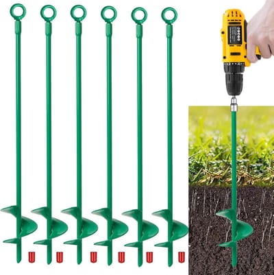 Set van 6 Zware Grondharingen (45,7 cm) - Stevige Ankers voor Tent, Schommel en Vlonder