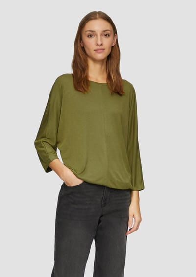 s.Oliver - female - Shirt in een O-shape met vleermuismouwen