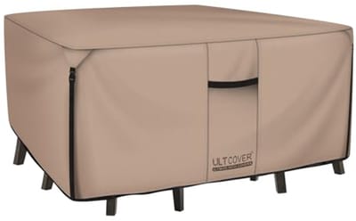 Zware Vierkante Patio Tafelhoes - Waterdicht 600D Canvas voor Buitenmeubels