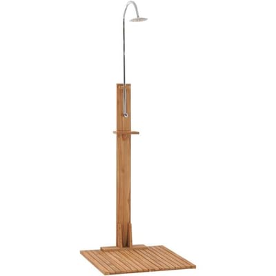vidaXL - Buitendouche - 75x75x210 - cm - massief - teakhout