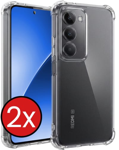 Hoesje - 2 Stuks - Geschikt voor Xiaomi 15 - Sterk & Shockproof - Back Cover - Siliconen Case - Telefoon Hoes Shock Proof - Telefoonhoes - Transparant