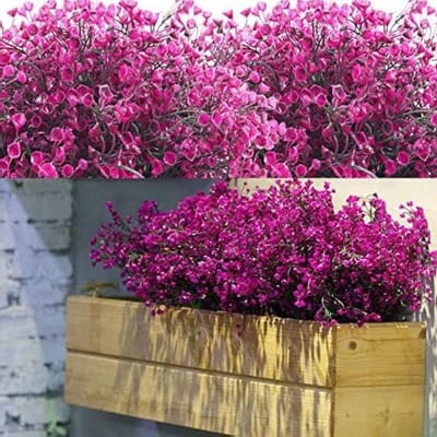 12 Sets UV-bestendige Kunstplanten en Bloemen voor Tuin Decoratie en Bloemstukken in Huis