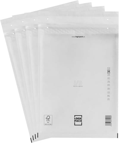 100 Gevoerde Luchtkussenenveloppen Wit - Zelfklevend - 320 x 355 mm - Ideaal voor DIN A3 Verzending