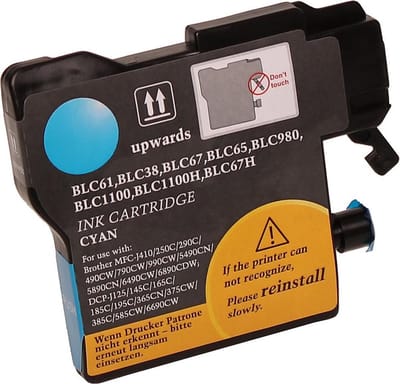 ABC huismerk inkt cartridge geschikt voor Brother LC-980C LC-1100C LC-980 LC-1100 cyan voor DCP-145C DCP-160 Series DCP-163C DCP-165C DCP-167C DCP-185C DCP-190 DCP-195C DCP-197C DCP-365CN DCP-370 DCP-373CW