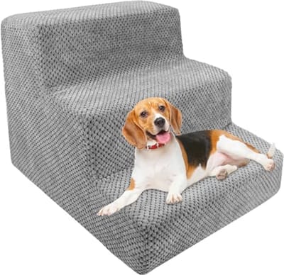 Hondentrap voor Kleine Honden - 3 Treden, Wasbare Overtrek, Antislip en Veilig voor Bed en Bank