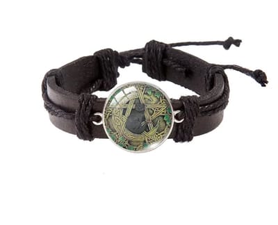 Akyol - Kat armband - Zwart - Dierendag - Cadeau - Gift -armband katten - katten armbandje - cat cadeau -armband voor vriendin - Leuke cadeau voor iemand die van katten houdt - 20 cm