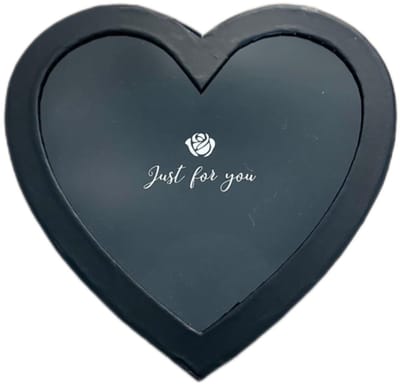 Luxe Hartvormige Doos met Transparant Deksel - Zwart - S: 20.5x19.5x10.5cm - Cadeaudoos - Geschenkdoos
