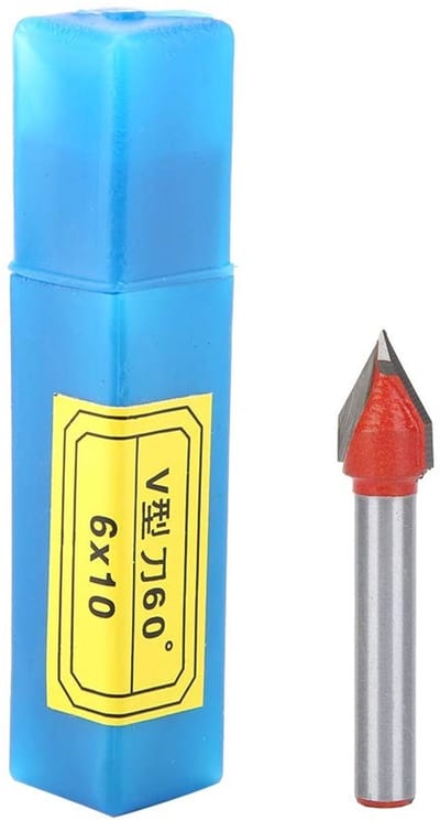 Dailygoods - Router Wolfraam Staal - Frezen - 60 Graad 6mm Schacht - V-groefbeetje - Houtbewerking - Graveerbeetje - Precisie