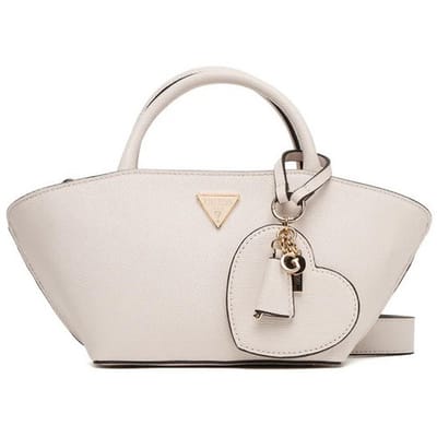 GUESS handtas schoudertas Bolena Mini Satchel Bag Stone crème