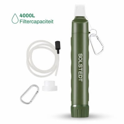 Solstedt Waterfilter Outdoor & Survival – 4000L Waterzuiveringssysteem – Drinkwater Filter voor Noodpakket & Camping