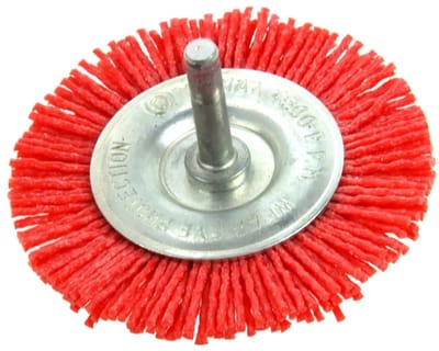 GEKO Nylon filament borstel - 75 mm - 6 mm as - niet vonkend - voor boormachines