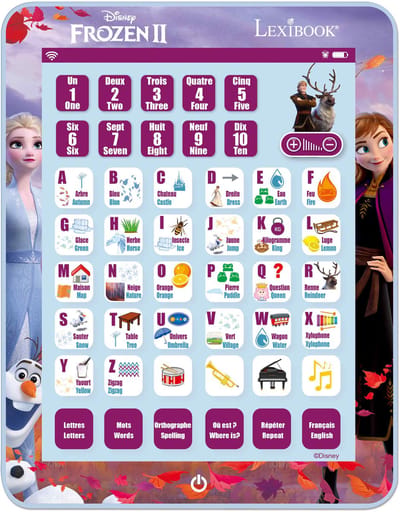 Tablette Éducative bilingue La Reine des Neiges en français et en anglais