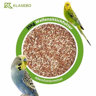 Vogelvoer Wellensittich Voer 25kg Complete Mix voor Parkieten en Kanaries – GGO-vrije Premium Zaden voor Vitale, Energierijke en Gezonde Vogels