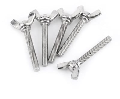 Dailygoods- Vleugelschroef 304 Roestvrij Staal - Schroeven - Bevestigingsmiddel - M5 Schroefdraad - 5 Stuks - Duurzaam en Roestbestendig - Schroef