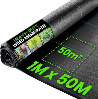 Worteldoek Gronddoek - Onkruiddoek Tuinvlies - Onkruid Bestrijden - Ademend Vochtdoorlatend - 1M x 50M - Zwart