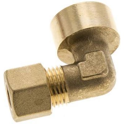 G 1/2'' x 10mm Messing L-Knelfitting 90 graden 95 Bar DIN EN 1254-2