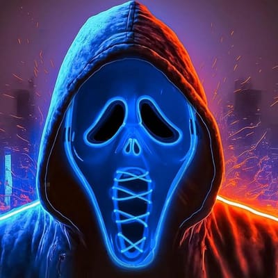 LED Halloween Geest Gezichtsmasker, Horror Masker voor Feesten, Schrik en Verlichting, Perfect voor Halloween Decoratie en Kostuums