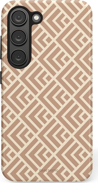 Casetastic Hoesje Geschikt voor Samsung S23 - Stijlvolle Beschermende Duo-layer Case - Abstract Zand Kunst