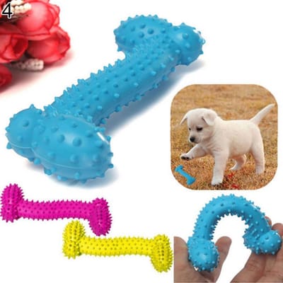 Puppy Pet Dog Kleurrijke tandheelkundige tandjes Gezonde tanden Kauwen Training Speelbal speelgoed pack-4