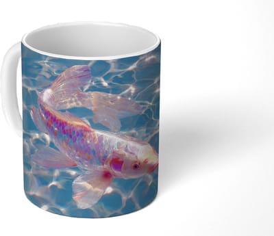 Mok - Koffiemok - Vis - Water - Blauw - Licht - Mokken - 350 ML - Beker - Koffiemokken - Theemok