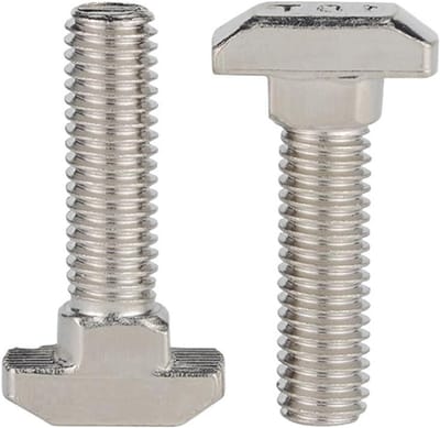 T-groef bouten - Hamerkop schroeven - Aluminium profiel montage - Verzinkt koolstofstaal - M6 25mm 2 stuks - Zilver